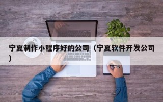 大连宁夏制作小程序好的公司（宁夏软件开发公司）